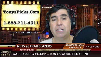 Portland Trailblazers vs. Brooklyn Nets Pick Prediction NBA Pro Basketball Odds Preview 2-26-2014