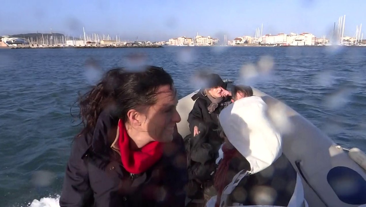 MICHEL DESNOS PRESENTE FRANCE 3 TOURNAGE ZODIAC RETOUR DE  BRESCOU  6 2 2014