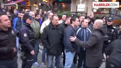 Taksim'de Galatasaray İle Chelsea Taraftarı Tartıştı