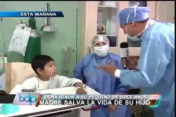 Madre salvó la vida de su hijo de 12 años tras donarle uno de sus riñones