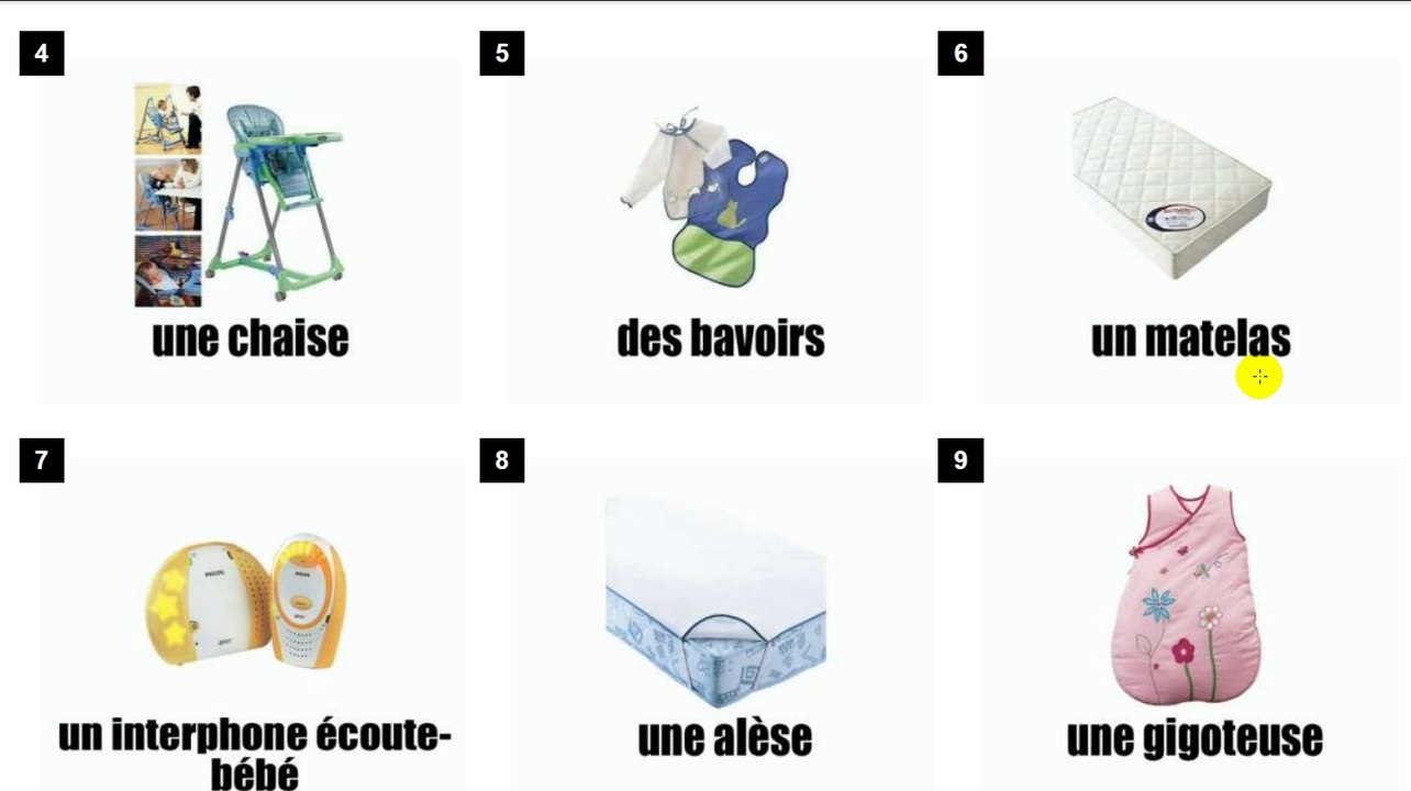 Learn French # Vocabulary # Pour bébé