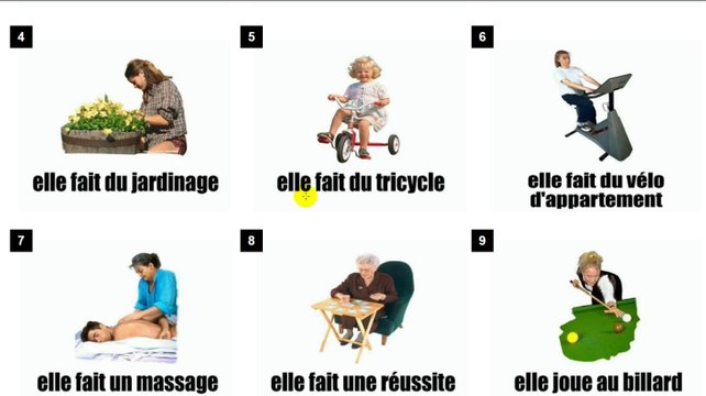 Learn French # Vocabulary # Que fait-elle