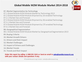 Global Mobile M2M Module Market 2014-2018