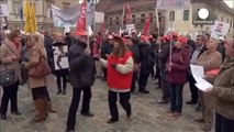 Los sindicatos se manifiestan en la capital croata contra la nueva reforma laboral