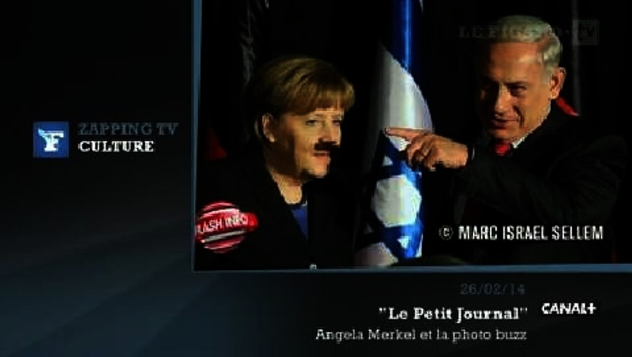 Zapping TV : la "moustache" gênante d’Angela Merkel en Israël