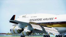 FSX Singapore Boeing 747 Landing @ Maldives ( HD )