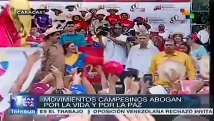 Campesinos de Venezuela se pronuncian en apoyo al gobierno