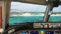 FSX Boeing 777 Cockpit Visual Manual Landing @ Gibraltar ( HD )