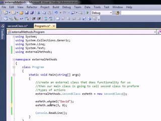 Creating External Classes in C#