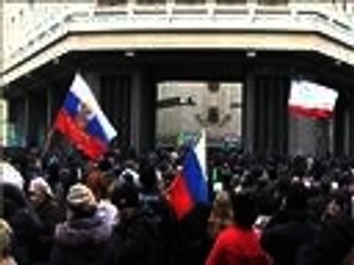 مظاهرات الأغلبية الروسية وتتر شبه جزيرة القرم الأوكرانية