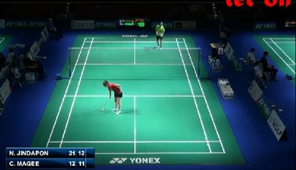 Yonex German open 2014: Nichaon Jindapon VS Chloe Magee Set2