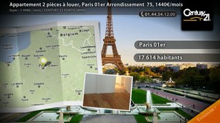 Appartement 2 pièces à louer, Paris 01er Arrondissement  75, 1440€/mois