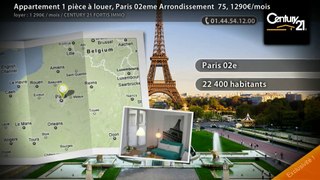 Appartement 1 pièce à louer, Paris 02eme Arrondissement  75, 1290€/mois