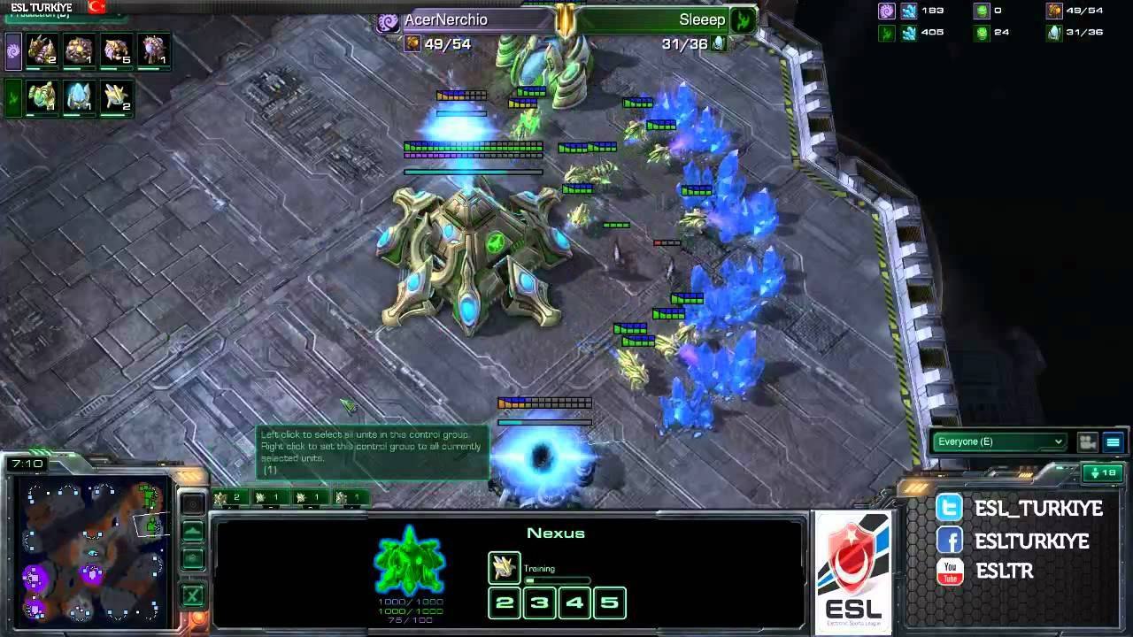 Türkiye - Polonya Starcraft 2 Sleeep vs Nerchio PvZ g1