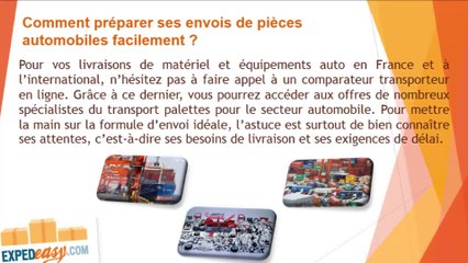 Pièces automobiles #transportColis