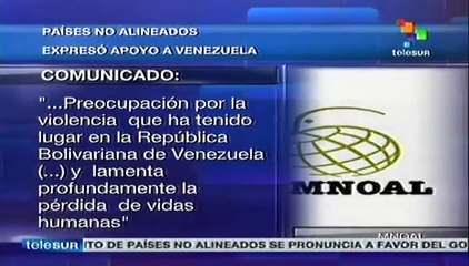 Movimiento de Países No Alineados se solidariza con Venezuela