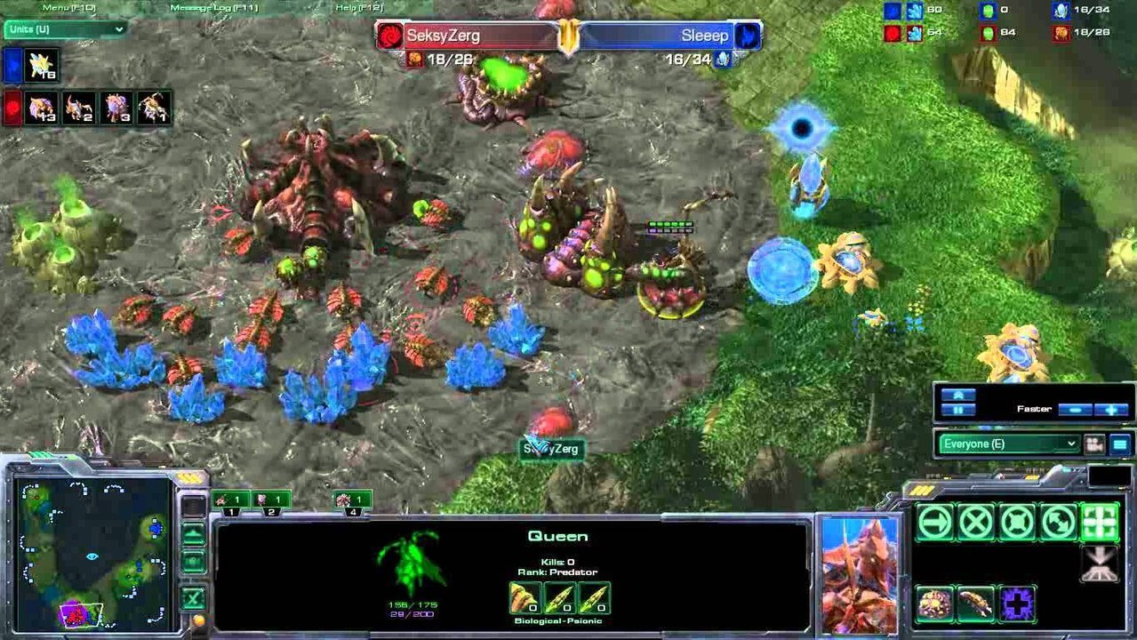 Starcraft 2 Türkçe Anlatım seksyzerg vs Sleeep GGCup Final g3