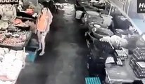 In Shopping Mall A Stupid Boy Is Captured In CCTV Video