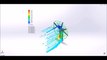 SolidWorks Flow Simulation and SolidWorks Motion Combined Animation