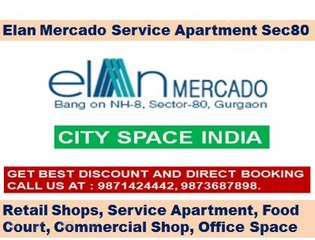 Sector 80 Gurgaon(((9871424442)))Elan Mercado Food Court|service apartments