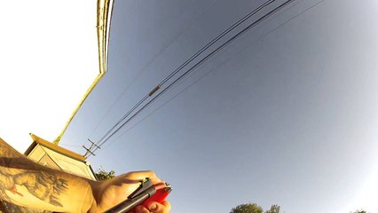 Shooting a firecracker out of a BB gun