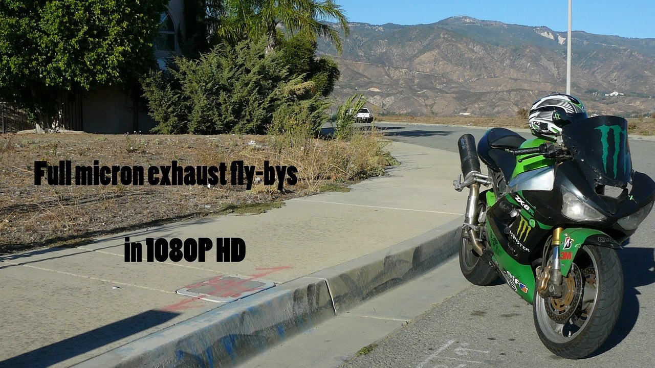 Kawasaki ZX-6R - Full Micron Exhaust Fly-Bys - Dual Cam Dolby Digital Surround Sound  (1080P HD)