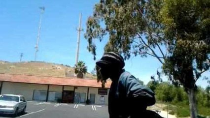 Crazy Bum talking to himself at my job