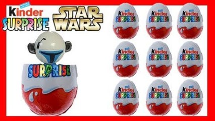 Opening 9 Surprise Eggs Kinder Surprise Star Wars Twist Heads