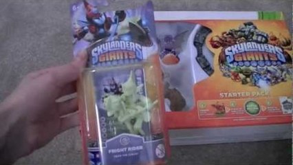 Skylanders Giants Starter Pack & Glow In The Dark Fright Rider Unboxing