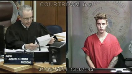 Court reads charges against Justin Bieber