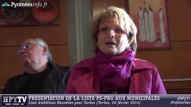 [MUNICIPALES] Tarbes Michèle Pham présente sa liste (26 février 2014)