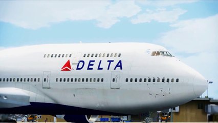 FSX Delta Boeing 747 Landing @ San Diego ( HD )