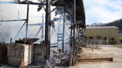 Haut-Doubs : incendie d'une ferme à Aubonne (2/2)