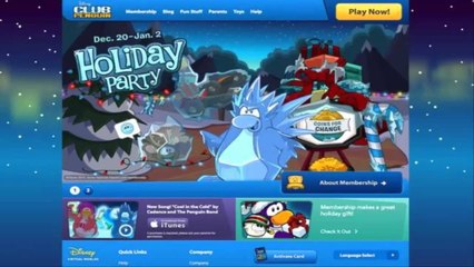 Club Penguin- Holiday Party 2012 (Home Screen)