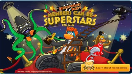 Club Penguin- Hollywood Party- Log Off Screen