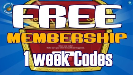 Club Penguin- 1 Week Codes