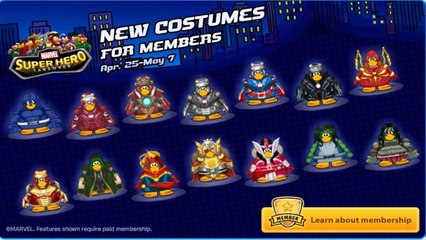 Club Penguin- Avengers Costumes Sneak Peek