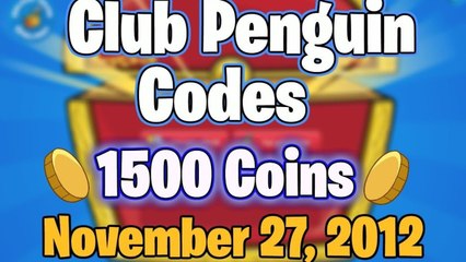 Club Penguin Codes: November 27, 2012 - 1500 Coins