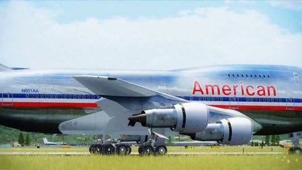 FSX American Boeing 747SP Landing @ Athens ( HD )