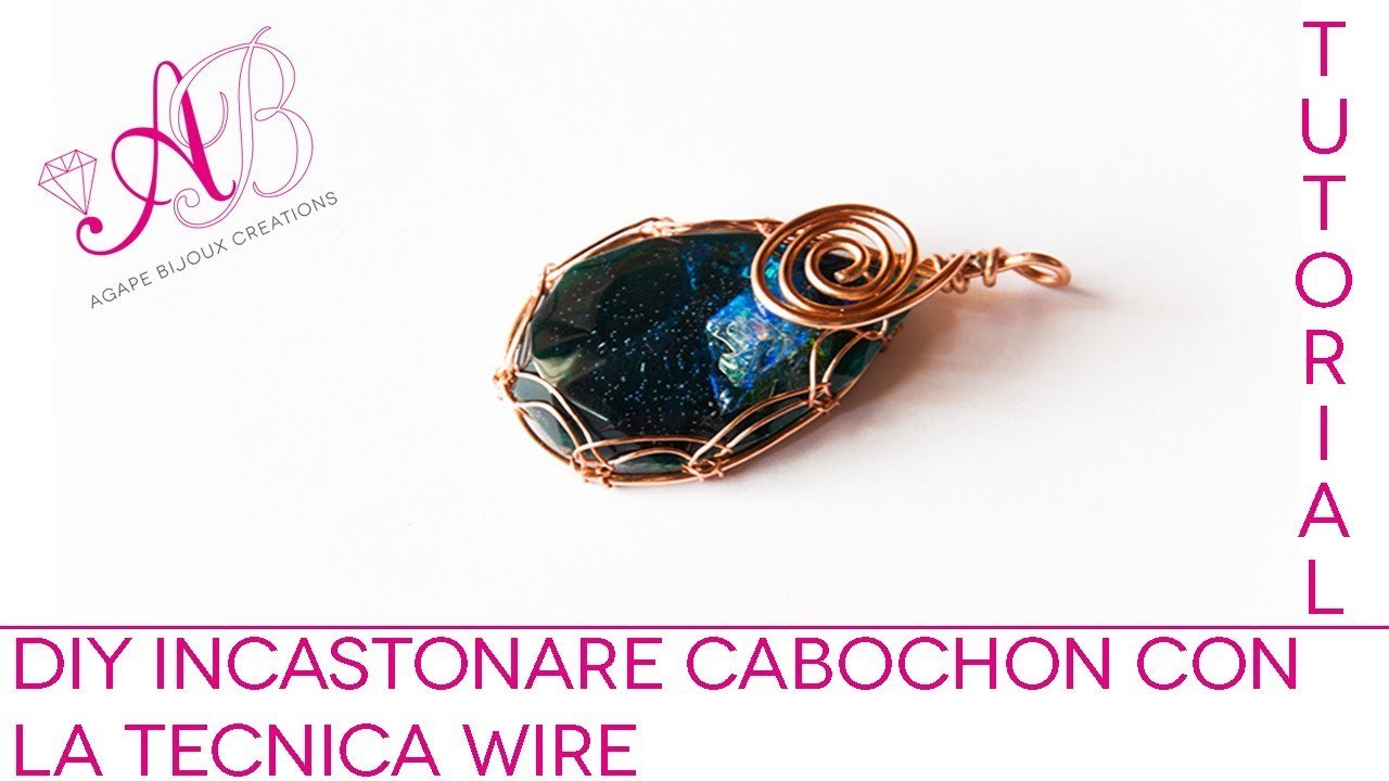 DIY tutorial variante viking knit: come incastonare un cabochon con la tecnica wire