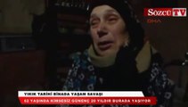 Yıkık tarihi binada yaşam savaşı