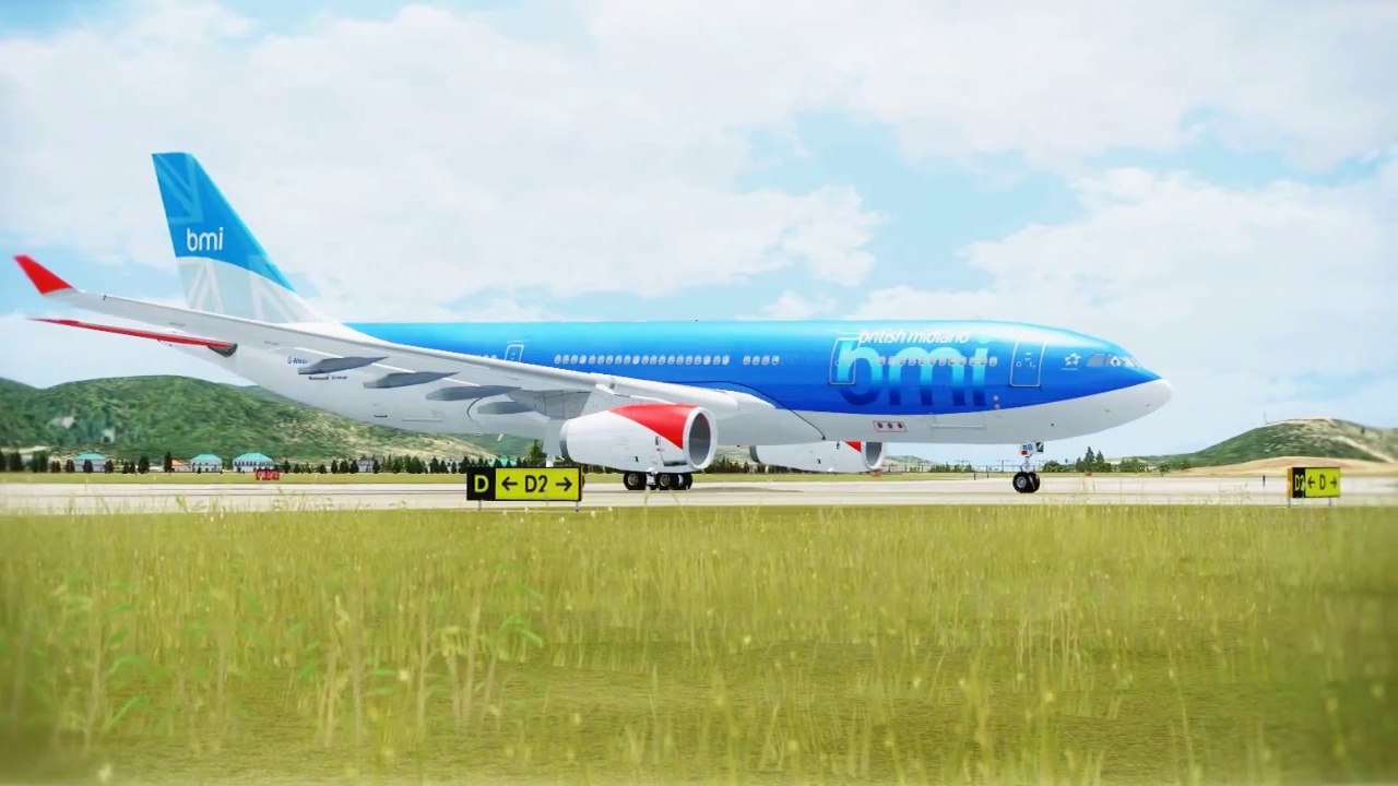 FSX BMI A330 @ Athens ( HD )