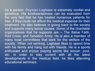 Dr. Peyman Laghaee Delivers Outstanding Chiropractic Care