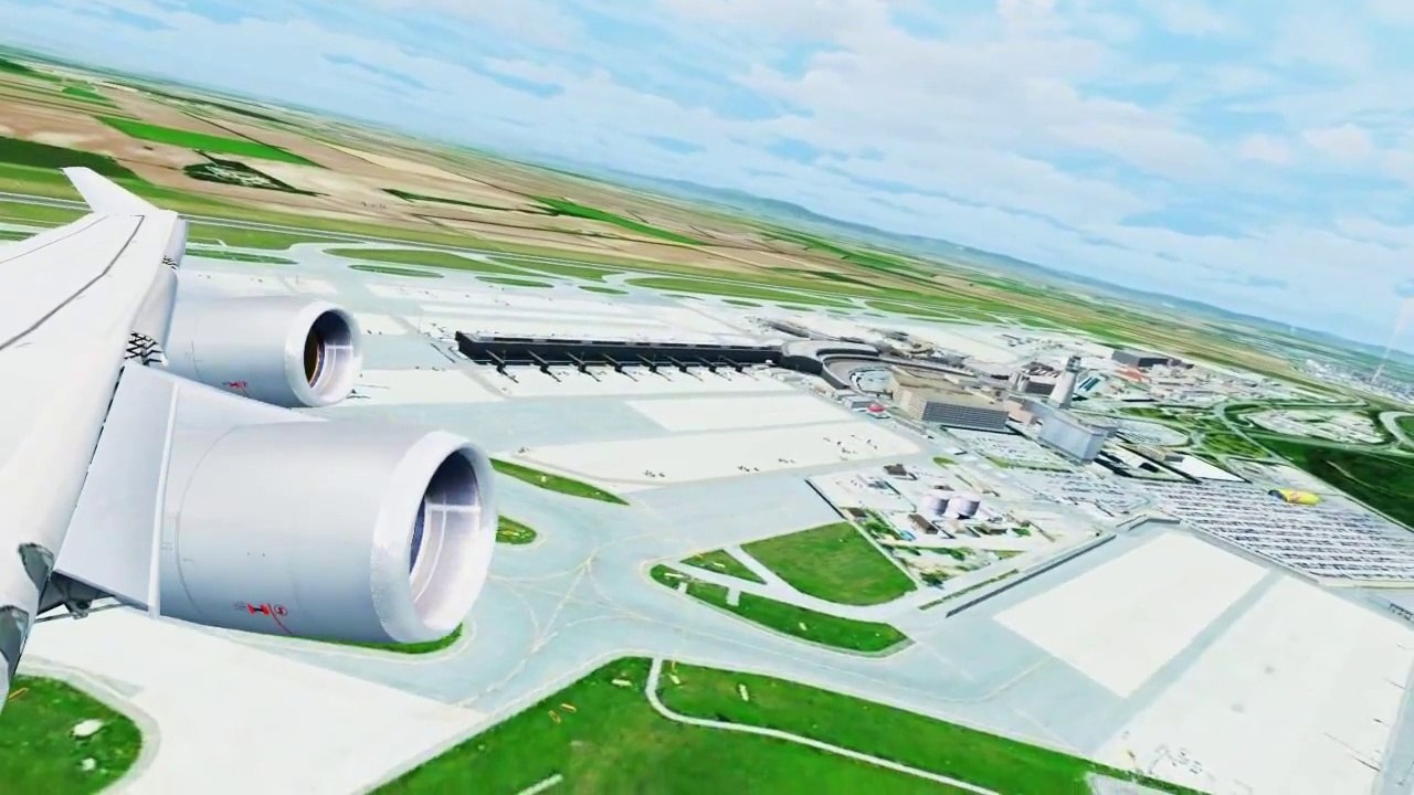 FSX Lufthansa Boeing 747 Vienna TakeOff ( HD )