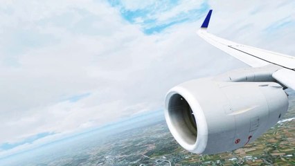 FSX Continental 737 NGX Landing @ Philadelphia ( Wing ) ( HD )