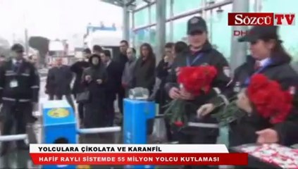 Hafif raylı sistemde 55 milyon yolcu kutlaması