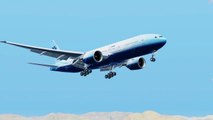 FSX PMDG Boeing 777 Landing @ Sharm El Sheikh ( Outside view ) ( HD )