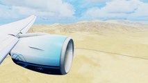 FSX PMDG Boeing 777 Landing @ Sharm El Sheikh ( Wing view ) ( HD )