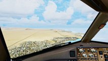 FSX PMDG Boeing 777 Landing @ Sharm El Sheikh ( Cockpit view ) ( HD )