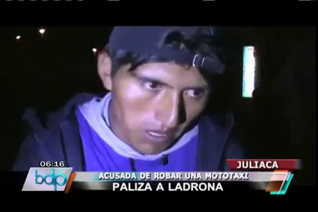 Mujer fue golpeada por pobladores de Juliaca por intentar robar mototaxi